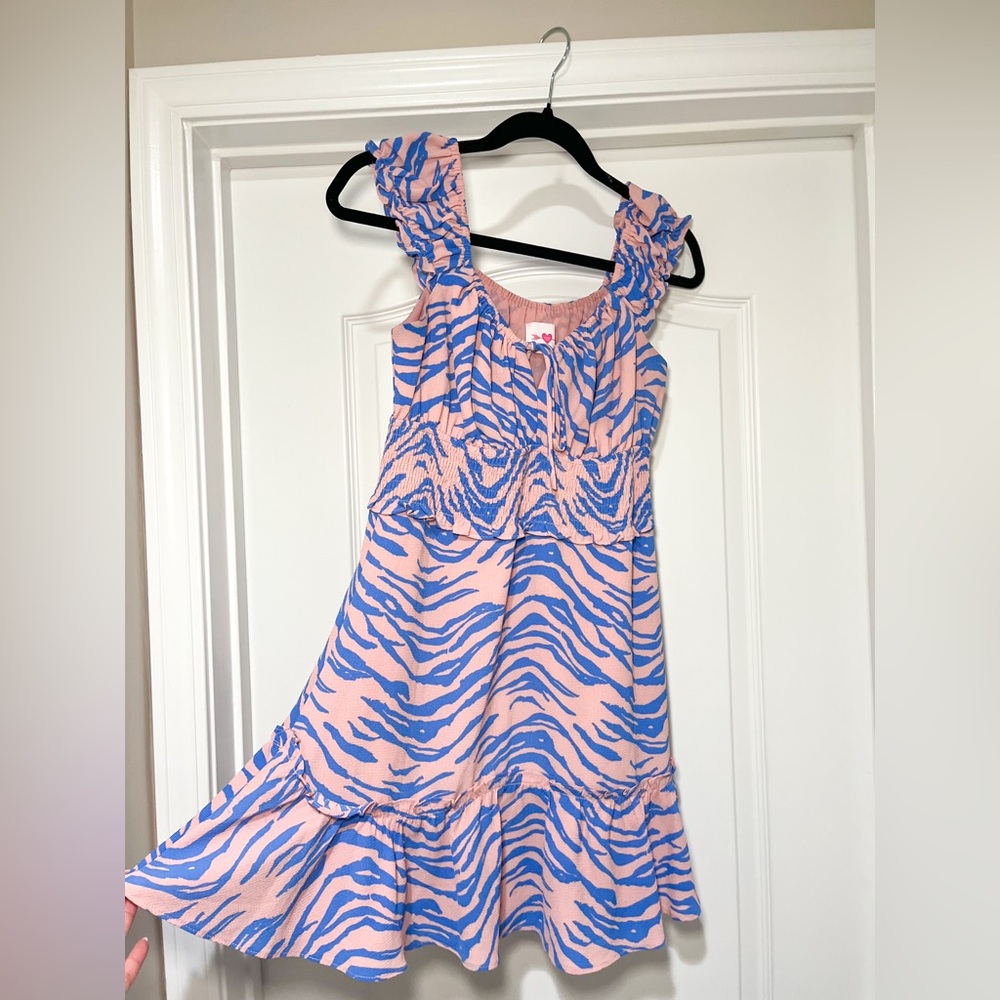 Buddy Love Blue and Pink Sleeveless Sundress